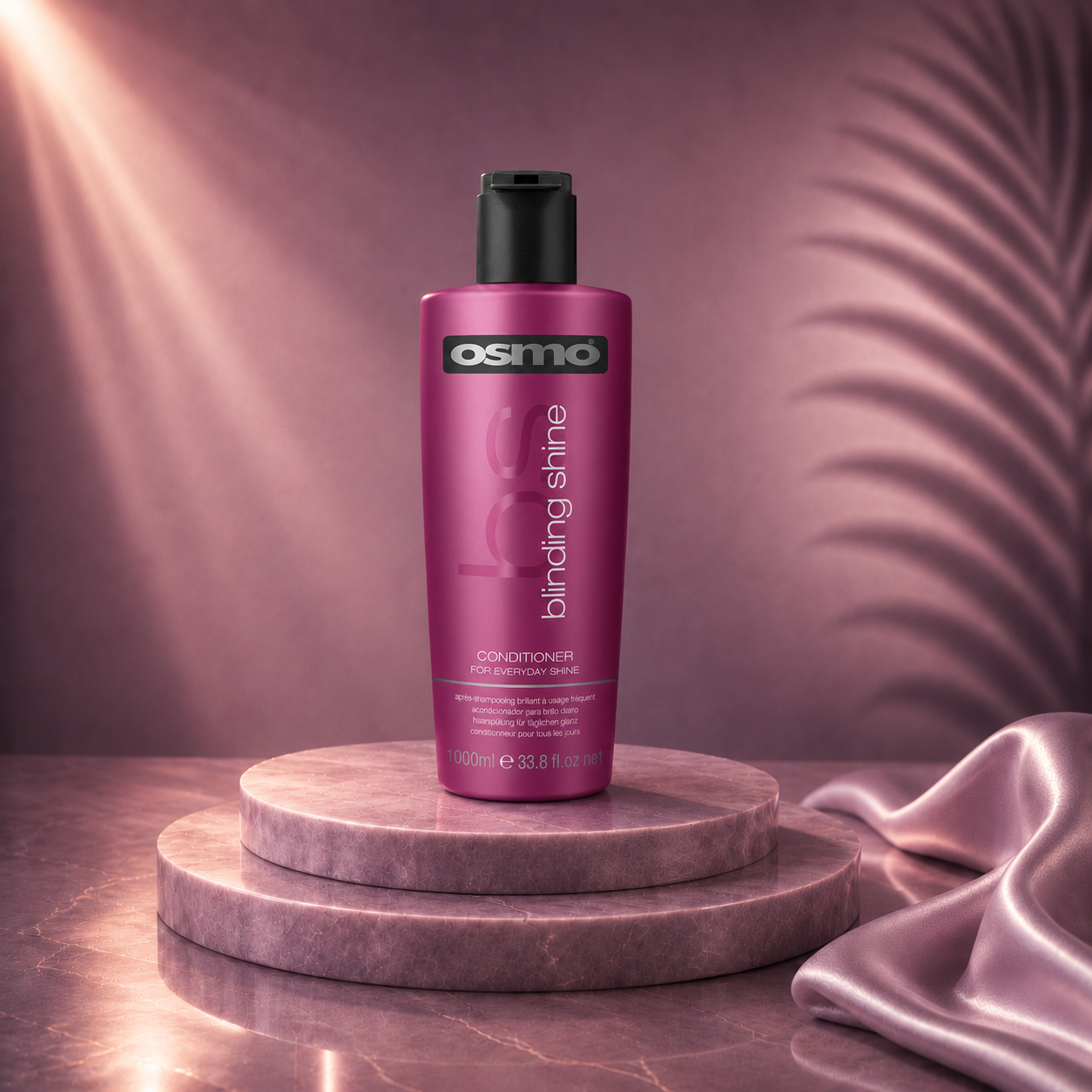 Osmo Ds Hair By Dalia 400ml glass shine conditioner bottle with a sleek design and clear labeling, showcasing the hair care product.