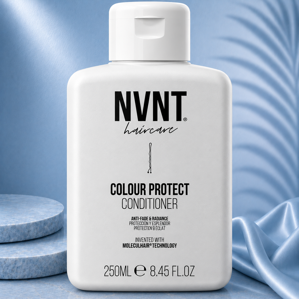 NVNT Ds Hair By Dalia Colour Defence Conditioner 250ml bottle with blue label and pump, designed to protect and enhance colored hair.