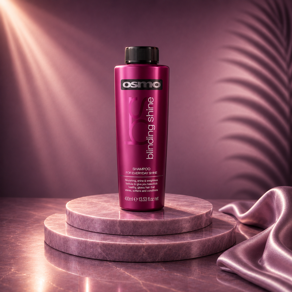 Ds Hair By Dalia 400ml Glass Shine Shampoo Ritual bottle with clear liquid and sleek packaging for shiny hair.