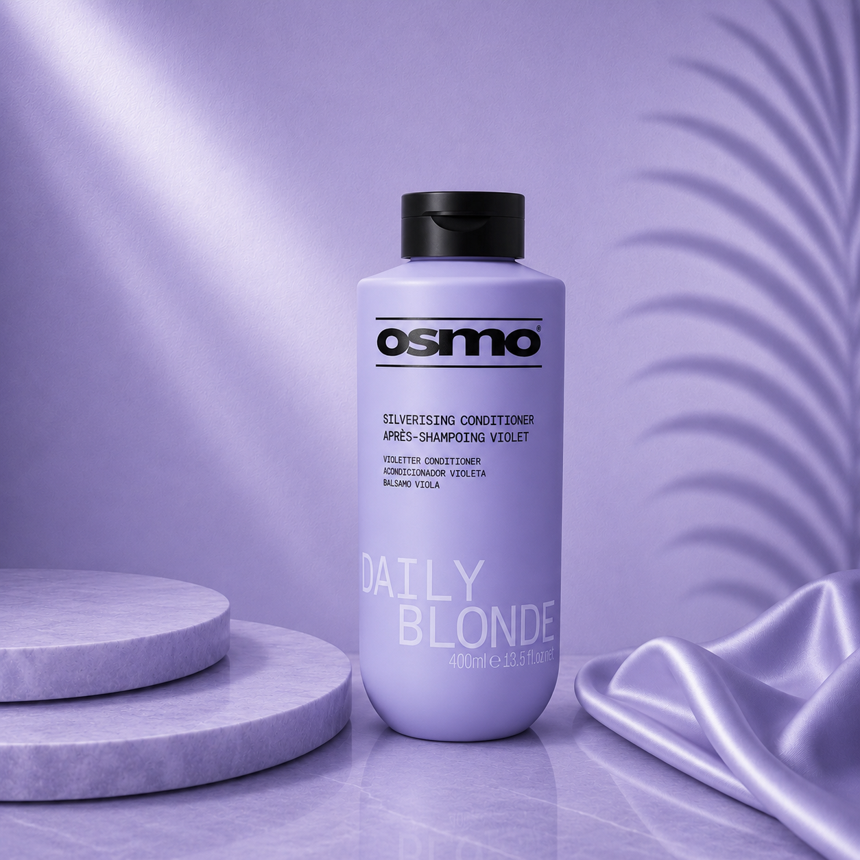 Osmo Ds Hair By Dalia 400ml Blonde Silver Conditioner bottle with label, designed for daily use on blonde hair.