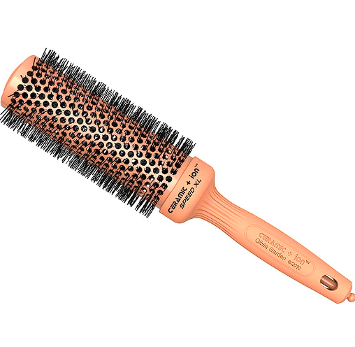 Olivia Garden Blossom Blowdry Ritual Collection hairbrush with 45mm round barrel for smooth blowouts, branded by Ds Hair By Dalia.