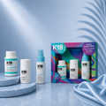 K18 Hair Repair Future Faves Ritual Set by Ds Hair By Dalia featuring small bottles of K18 hair repair products on a white background.