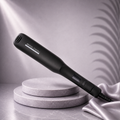 Cadiveu Brazil Cacau 38mm titanium wide plate styling iron by Ds Hair Dalia, with sleek black design and ergonomic handle.