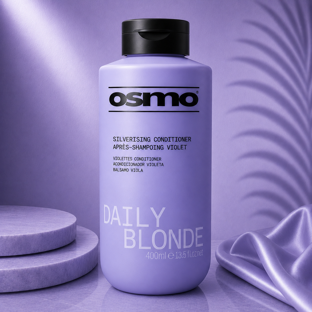 Osmo Ds Hair By Dalia Daily Blonde Silver Conditioner 400ml bottle, creamy formula for neutralizing yellow tones in blonde hair