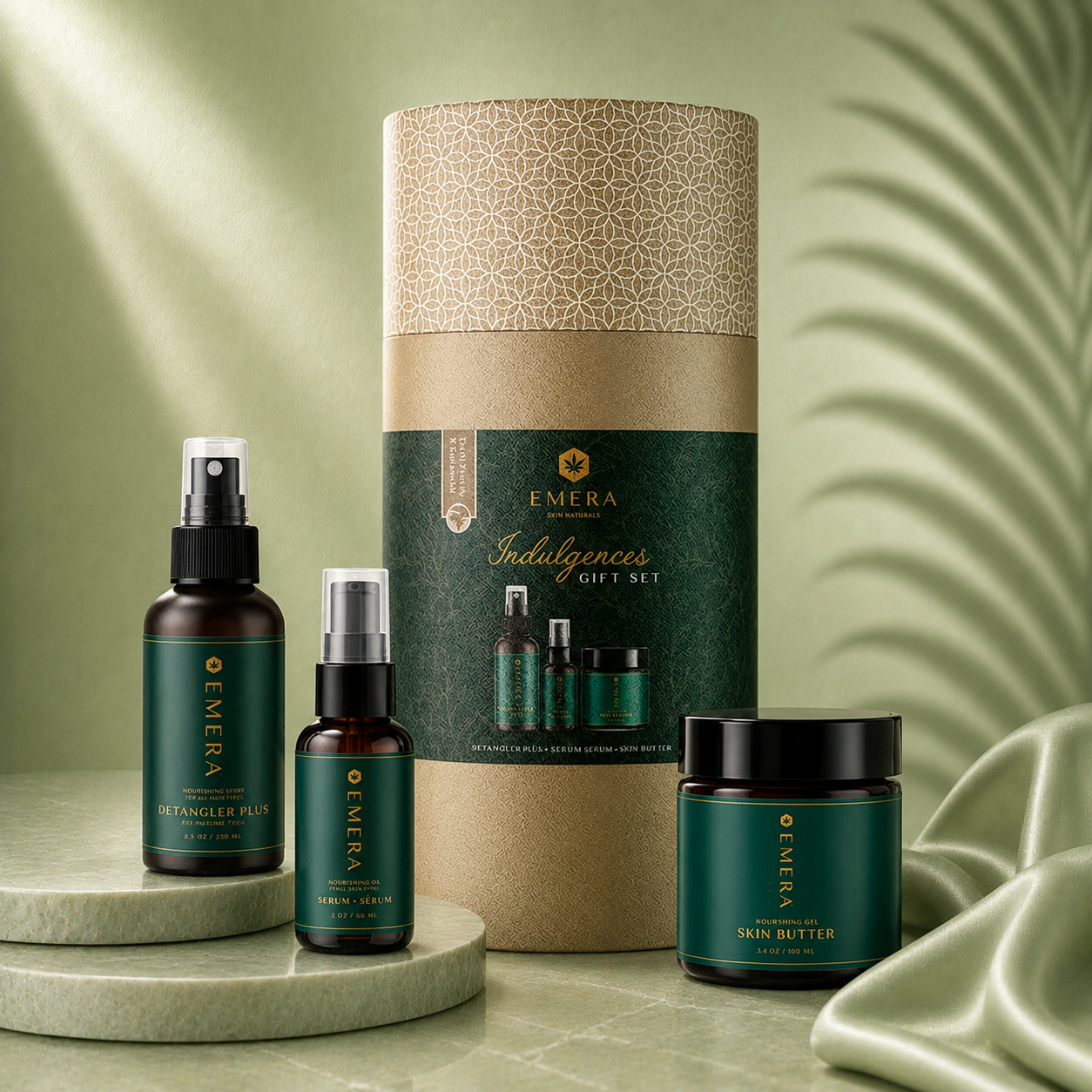 Earthly Body The Nourishing CBD Collection Ritual product image featuring CBD-infused hair and skincare items by Ds Hair By Dalia.