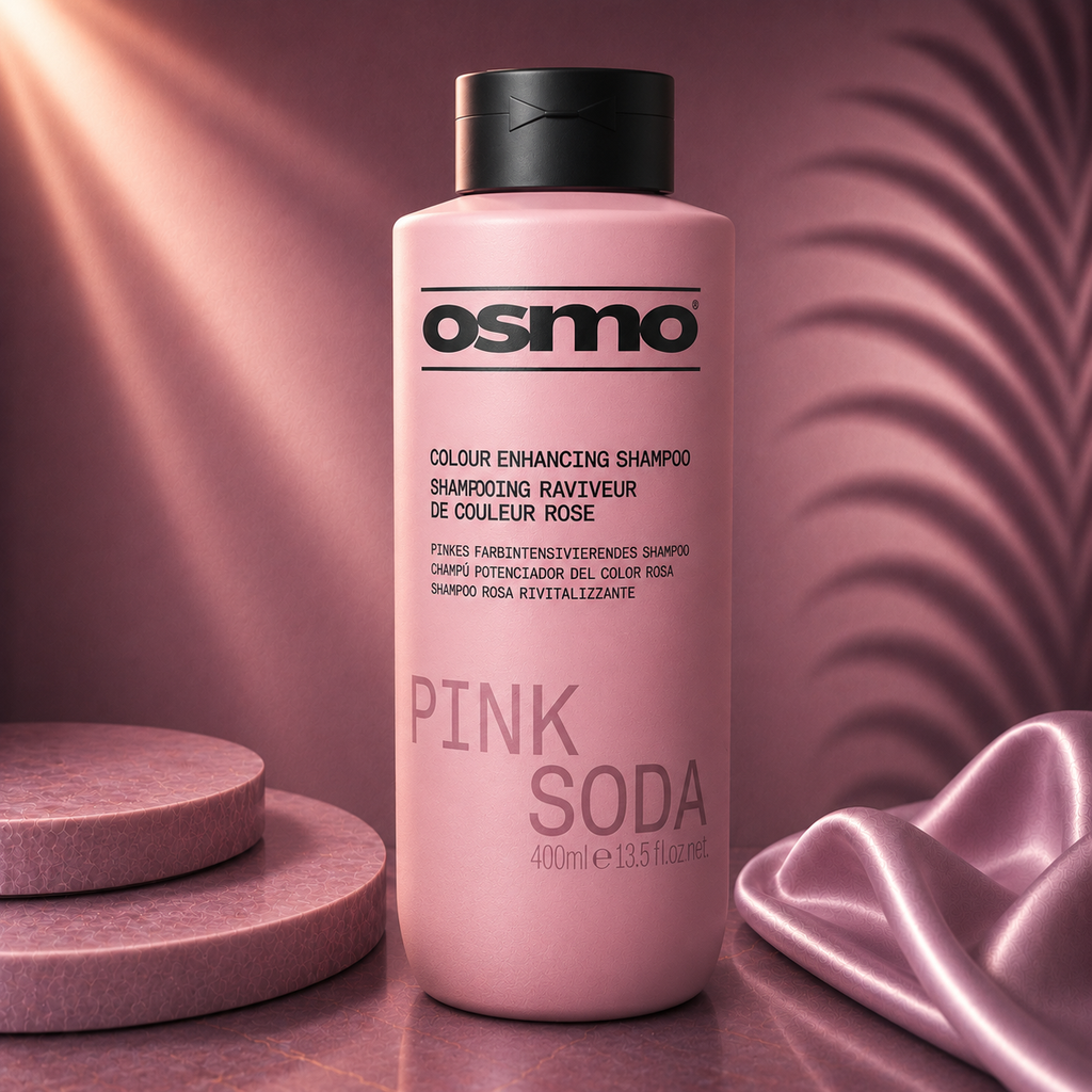 Ds Hair By Dalia Pink Soda Colour Shampoo Ritual in 400ml bottle, showcasing vibrant pink liquid for color protection and care.