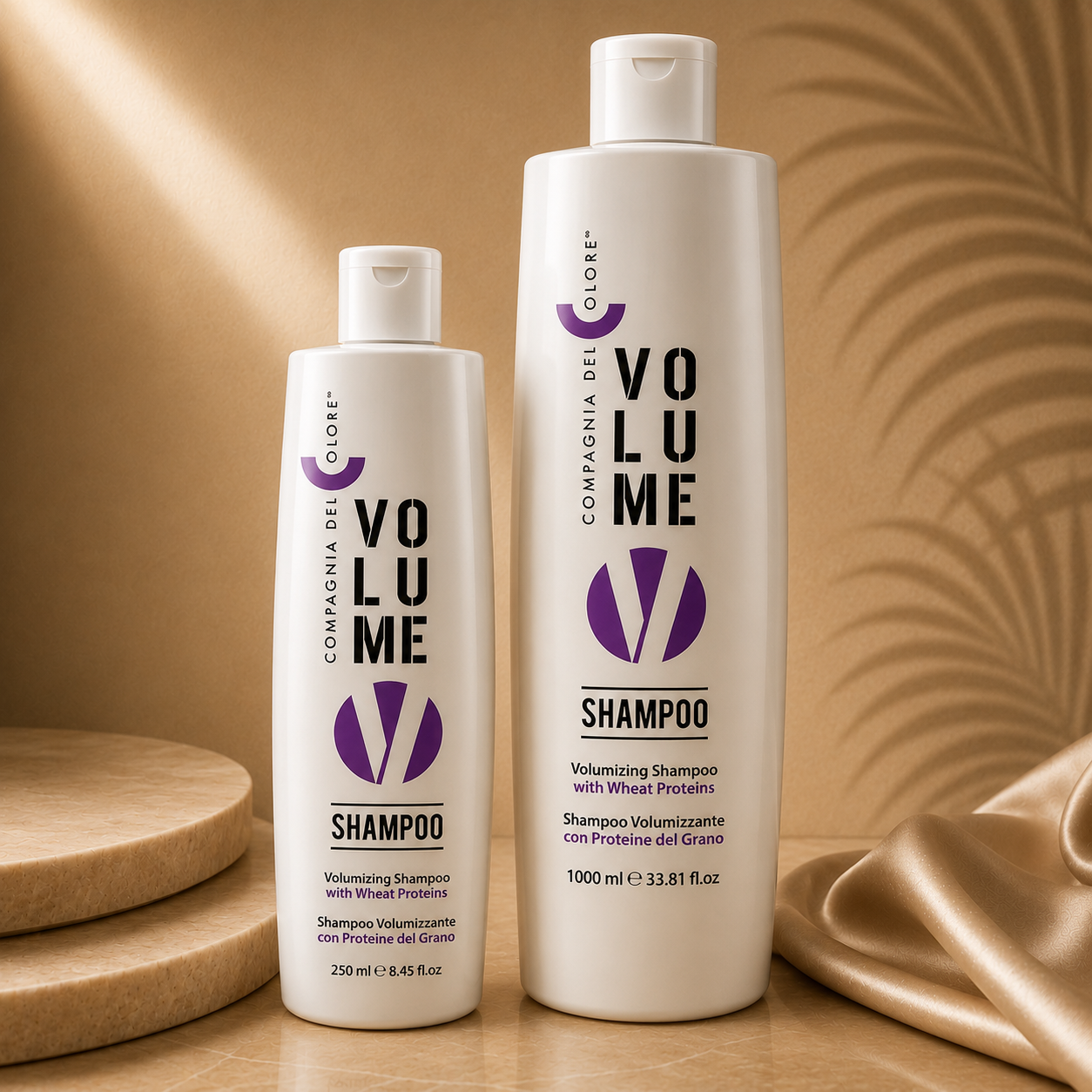 Ds Hair By Dalia Volume Shampoo Ritual CDC duo bottle set with volumizing formula for thick, full hair.