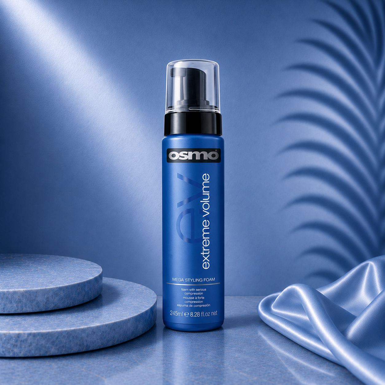 Ds Hair By Dalia Extreme Volume Foam Ritual in 245ml bottle, showcasing the volumizing mousse for thick, full hair.