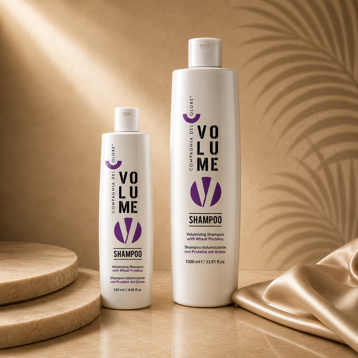 Ds Hair By Dalia Volume Shampoo Ritual CDC duo, featuring bottles of volumizing shampoo for textured, full-bodied hair.