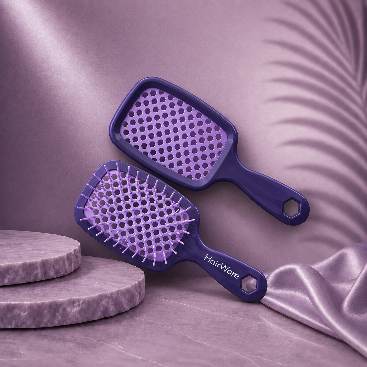 Ds Hair By Dalia Effortless Brush Ritual hairbrush with colorful bristles, designed for smooth detangling and hair styling.